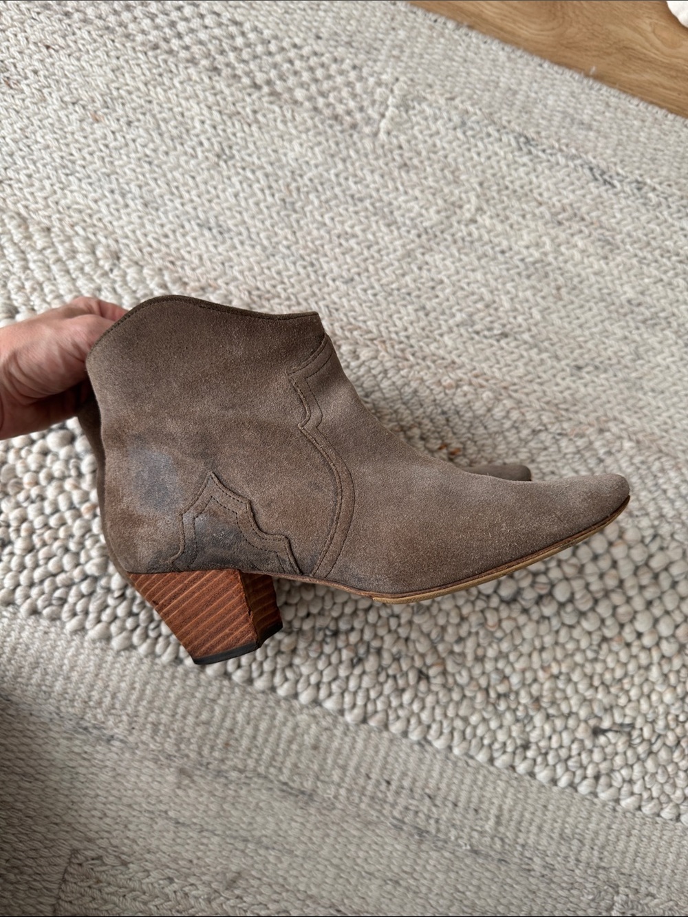 Isabel Marant Dicker Ankle Boots - brown suede
